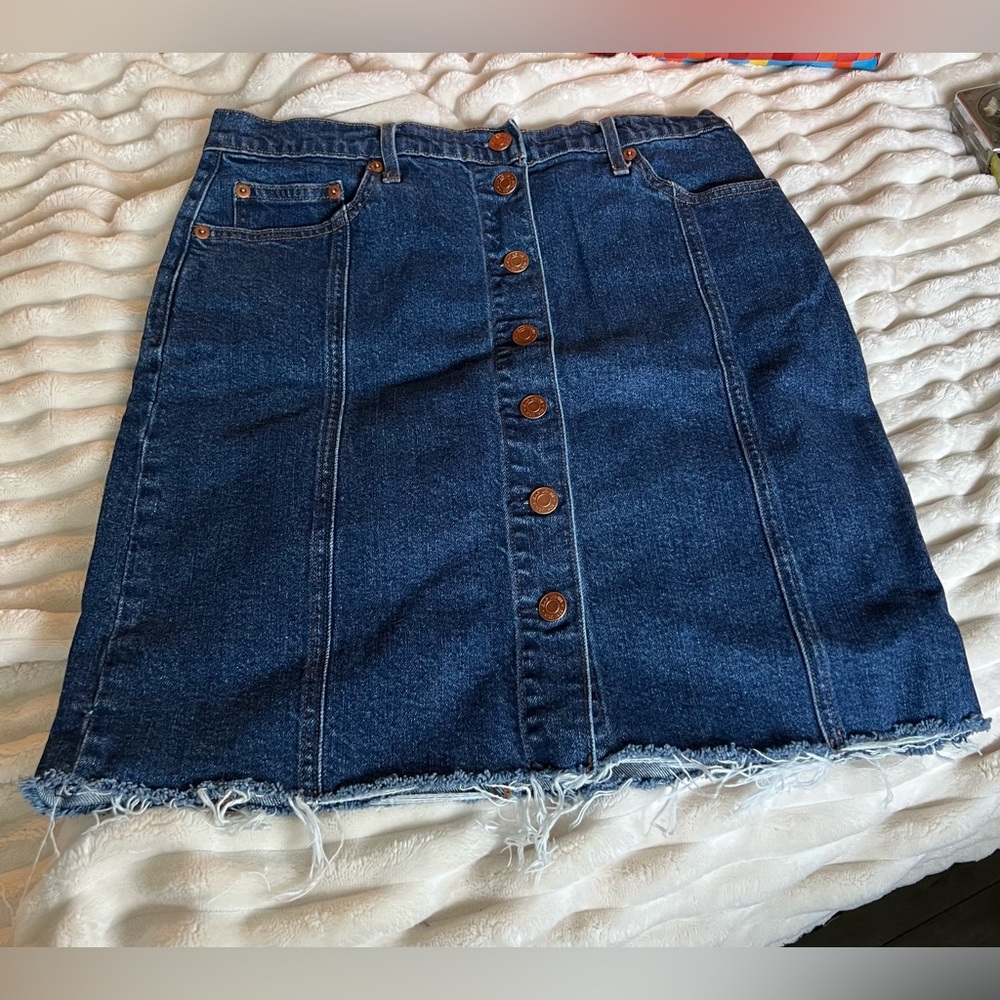 Gap Denim Button-Front Skirt